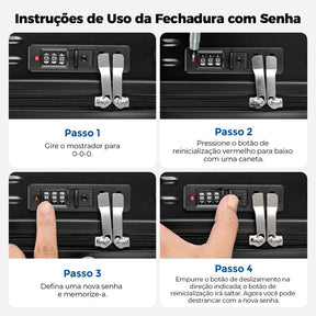 Mala de Cabine Romantic Crown 10kg – Rígida com Rodinhas 360°