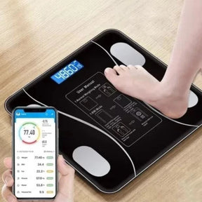 Balança Digital de Bioimpedância com Bluetooth e Aplicativo Fitness