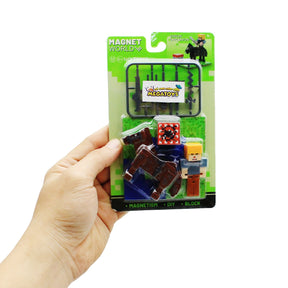 Blocos Magnéticos Colecionáveis Infantil estilo Minecraft – Conjunto de Montagem Educativo