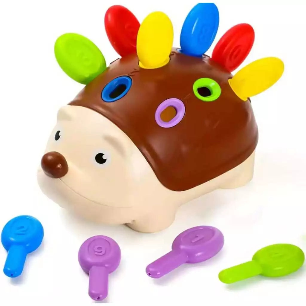 Brinquedo Sensorial Infantil Porco-Espinho Montessori – Jogo Educativo de Habilidades Motoras