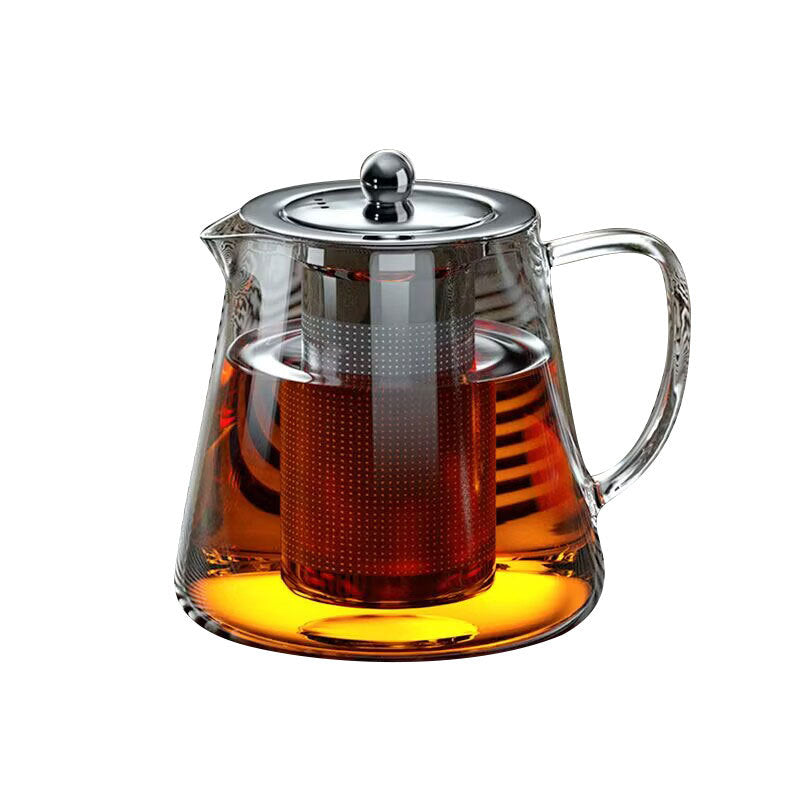 Bule de Vidro Resistente ao Calor com Infusor em Aço Inox – Chaleira para Chá