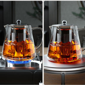 Bule de Vidro Resistente ao Calor com Infusor em Aço Inox – Chaleira para Chá