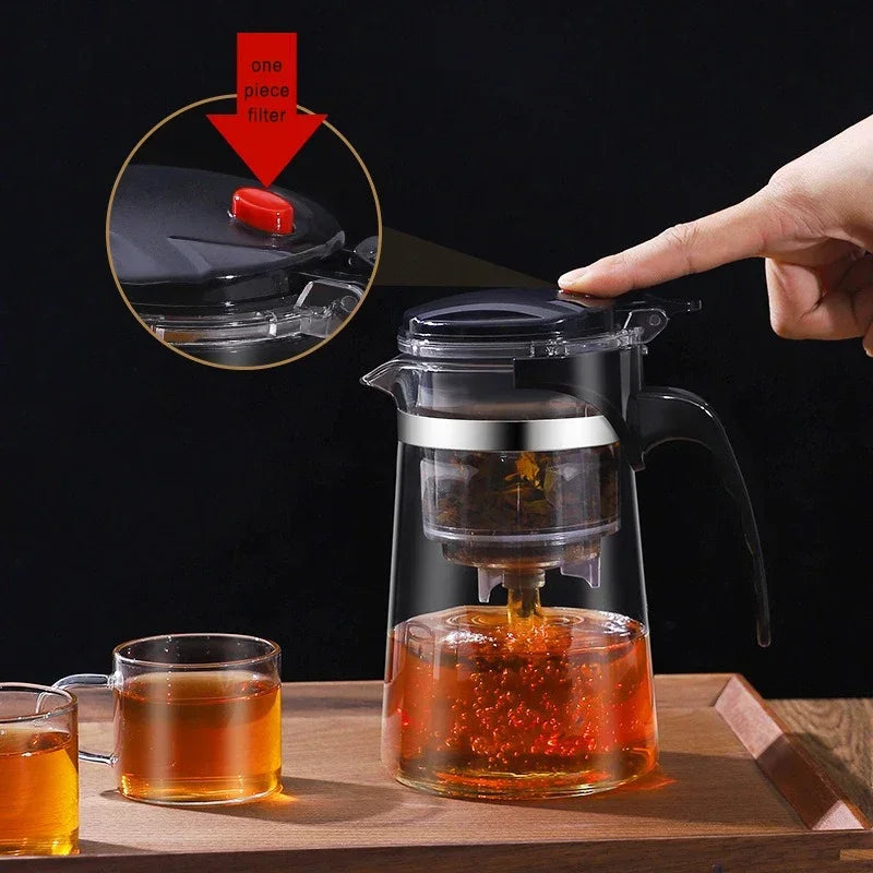 Bule de Vidro com Infusor para Chá – Resistente ao Calor Capacidade 1.8l