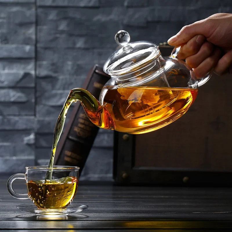Bule de Vidro em Borossilicato Resistente ao Calor – Com Infusor para Chá