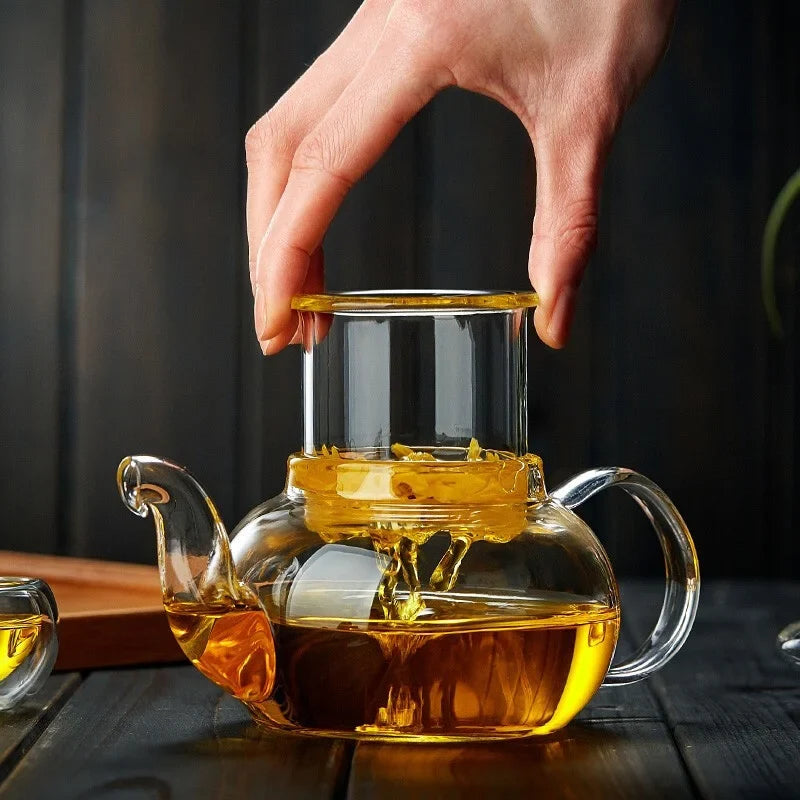 Bule de Vidro em Borossilicato Resistente ao Calor – Com Infusor para Chá
