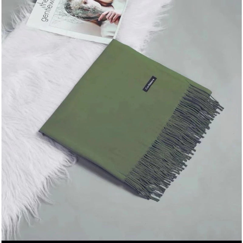 Cachecol Pashmina Feminino Grosso de Inverno