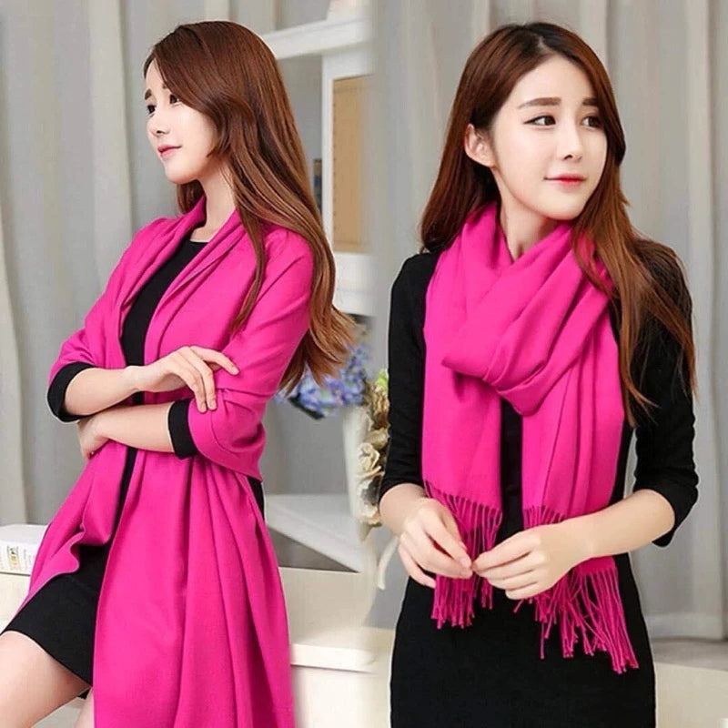 Cachecol Pashmina Feminino Grosso de Inverno