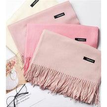 Cachecol Pashmina Unissex com Franjas em Poliéster 230g