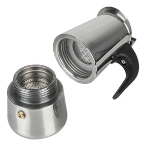 Cafeteira Moka Clássica em Aço Inoxidável