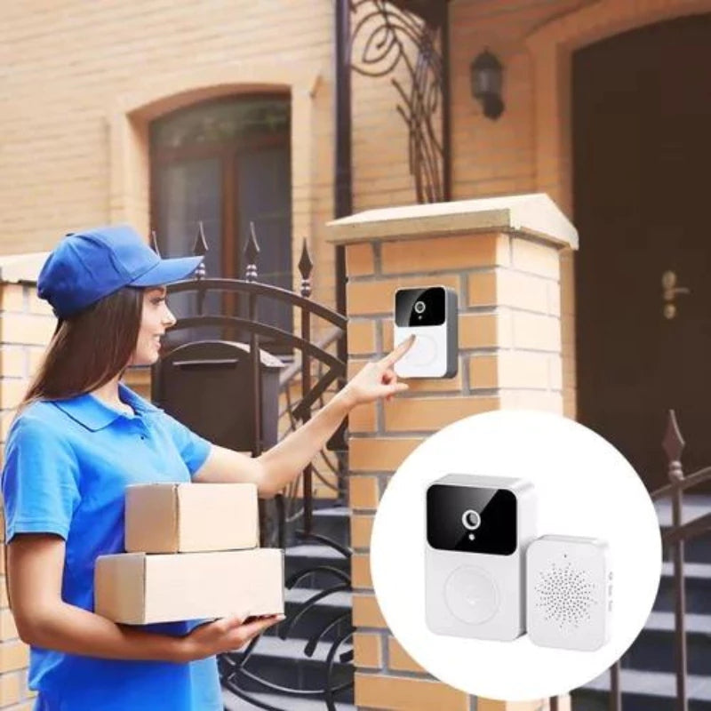 Campainha com Câmera Wi-Fi HD – Vídeo Porteiro Sem Fio Smart Home Recarregável