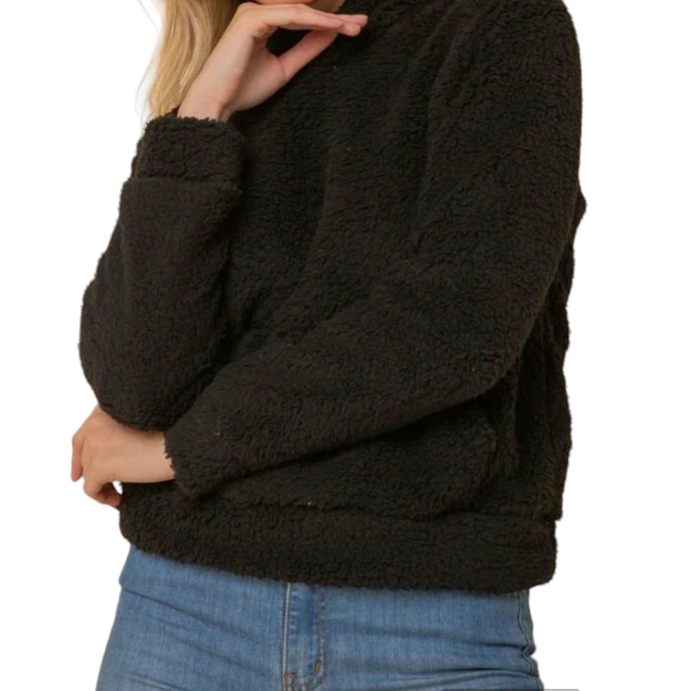 Casaco Feminino Teddy Sherpa de Inverno Peluciado