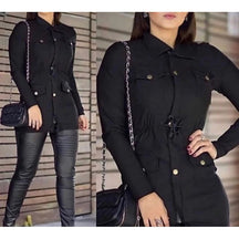 Casaco Parka Feminino em Bengaline para o Inverno