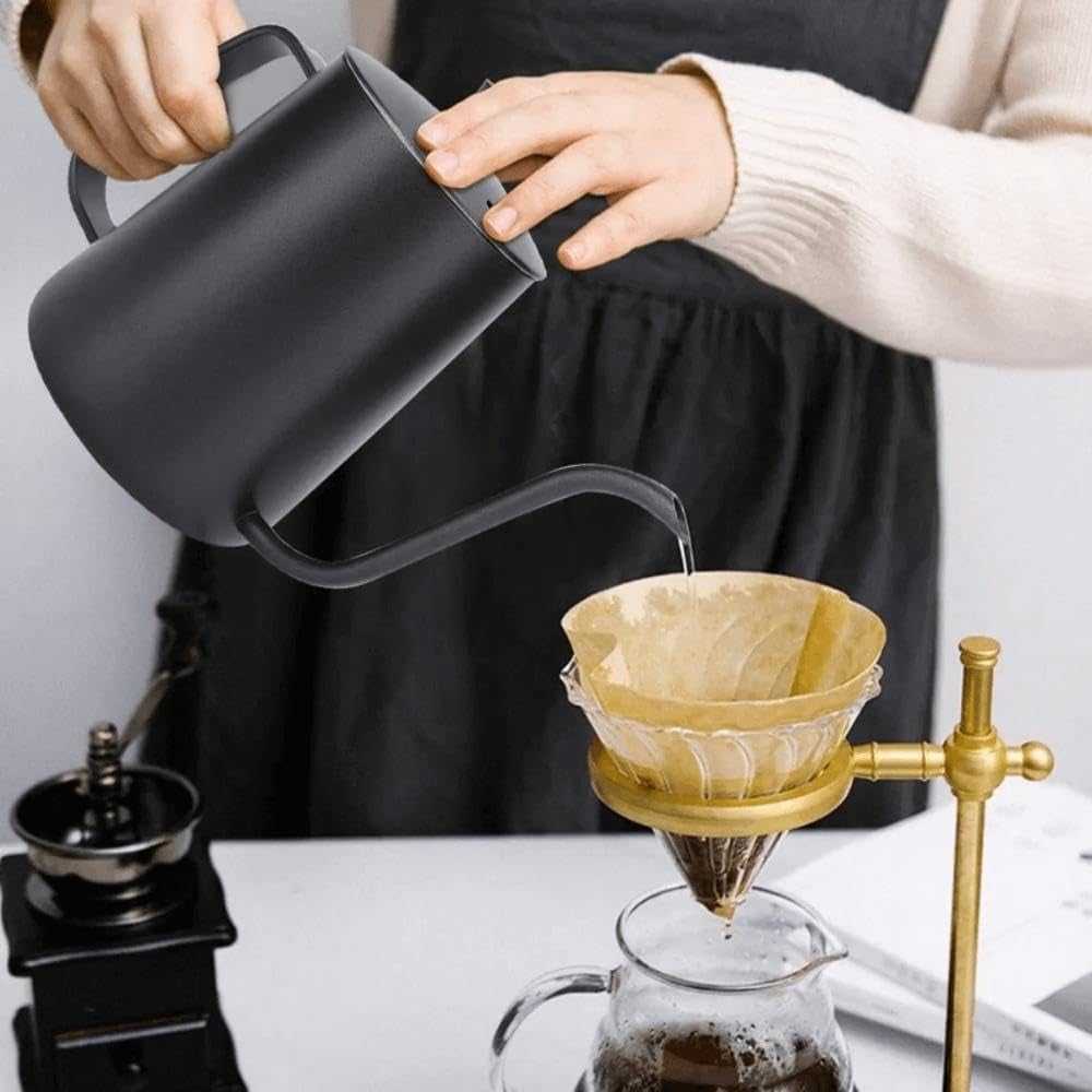 Chaleira Pescoço de Ganso em Aço Inox – Gooseneck Kettle para Café Pour Over