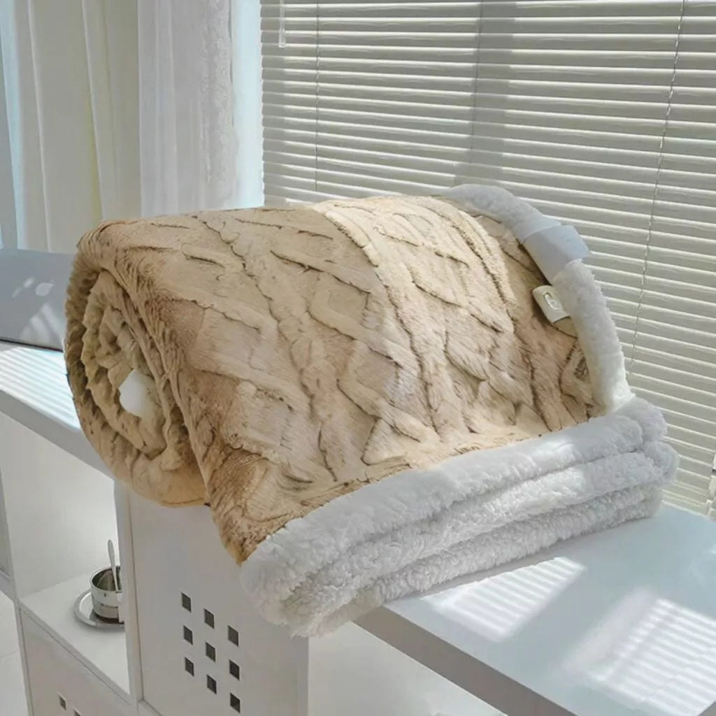 Coberta Casal Grossa em Lã Microfibra Soft para Inverno