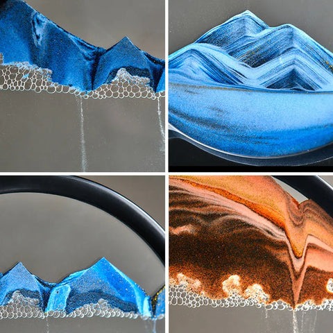 Decoração Ampulheta de Areia Movediça 3D
