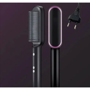 Escova Alisadora e Modeladora Elétrica 5 em 1 Bivolt Profissional
