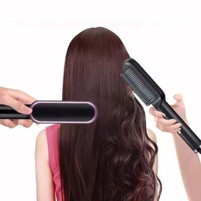Escova Alisadora e Modeladora Elétrica 5 em 1 Bivolt Profissional