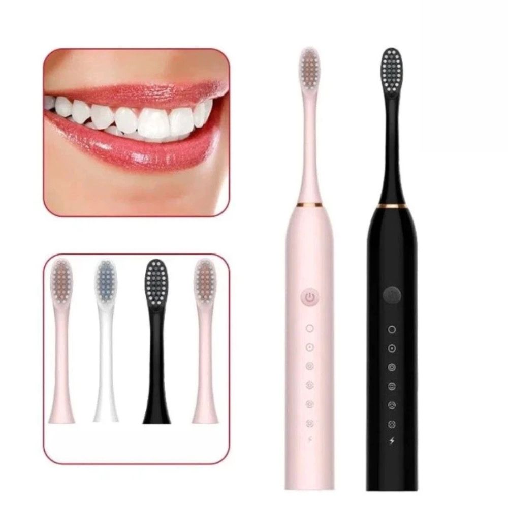 Escova de Dente Elétrica Recarregável USB à Prova d'Água