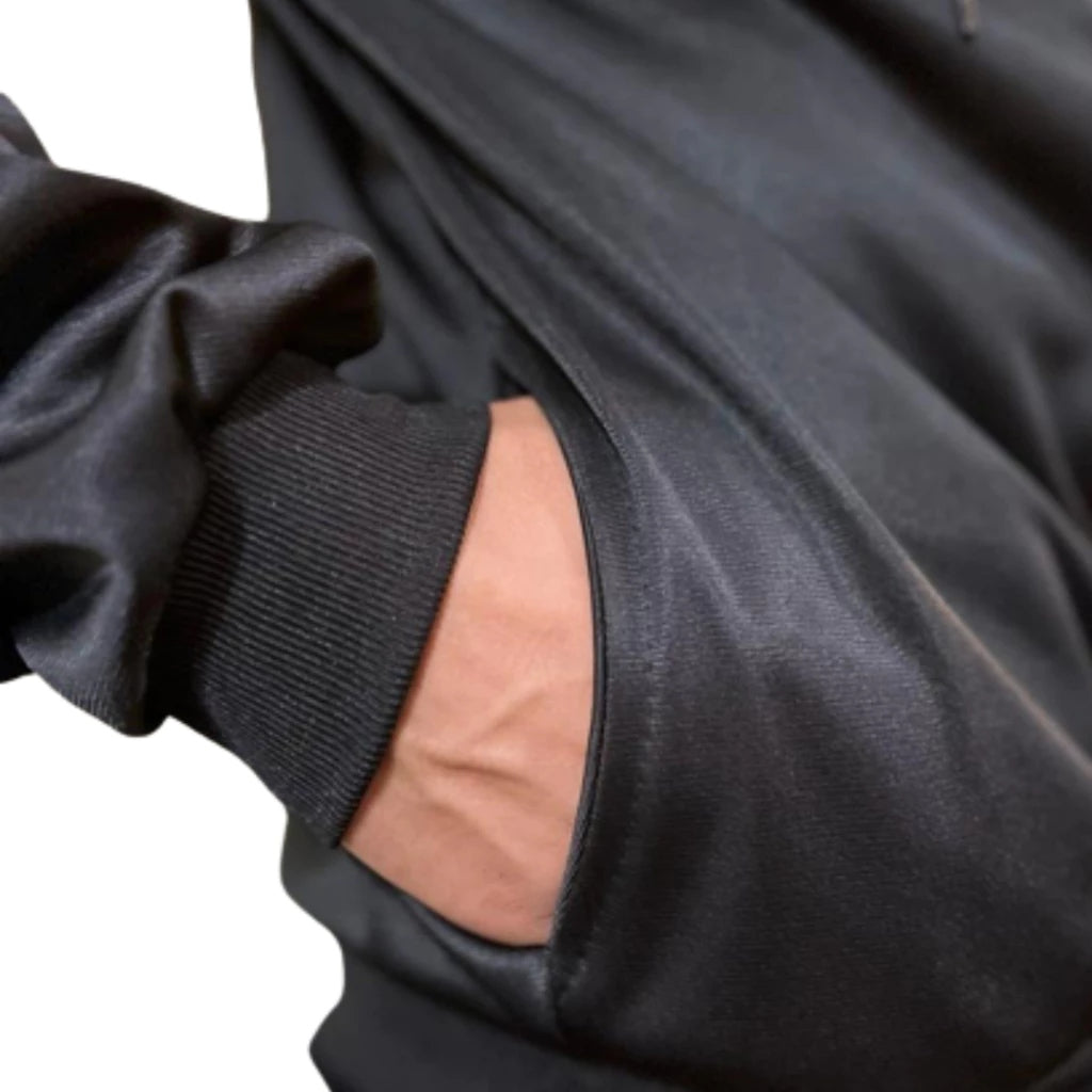 Jaqueta Masculina Corta Vento Forrada com Capuz e Zíper