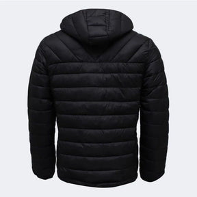 Jaqueta Masculina Puffer Impermeável Capuz Removível