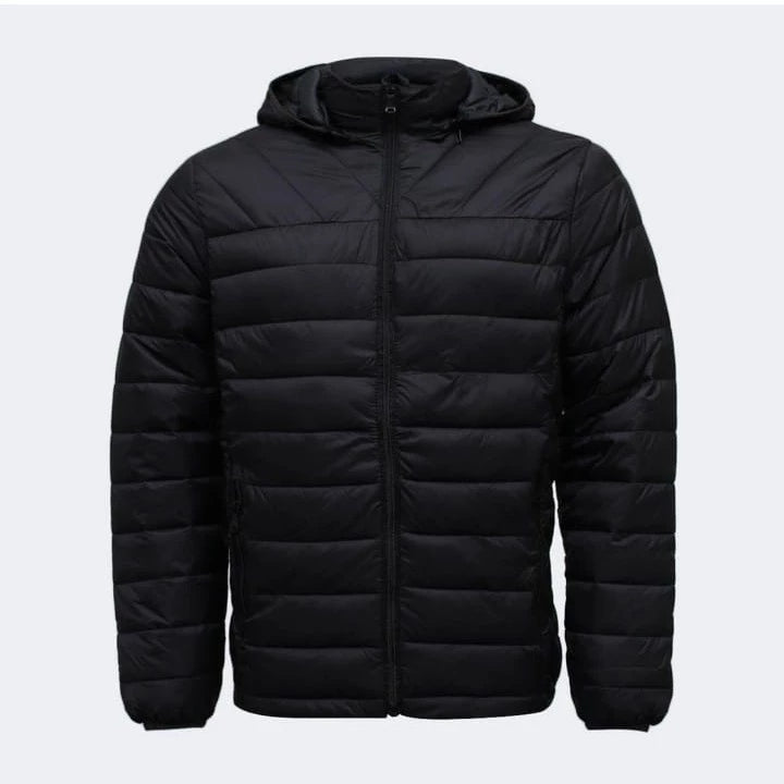 Jaqueta Masculina Puffer Impermeável Capuz Removível