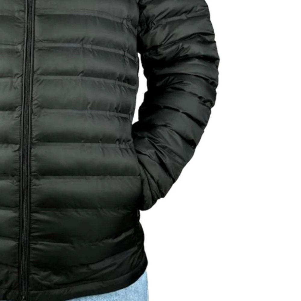 Jaqueta Masculina Puffer Impermeável Capuz Removível