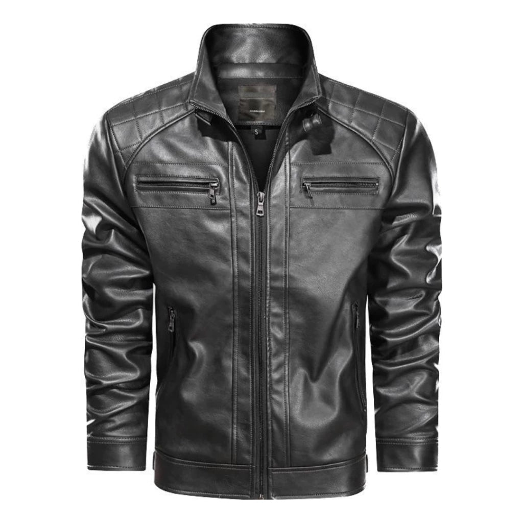 Jaqueta Masculina de Couro Slim