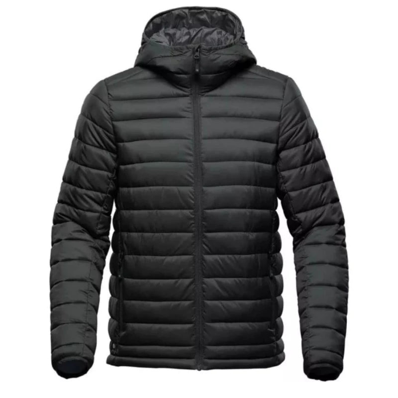 Jaqueta Puffer Masculina Forrada com Capuz Impermeável