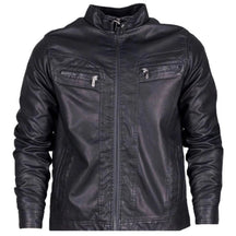 Jaqueta de Couro Masculina Forrada para Inverno