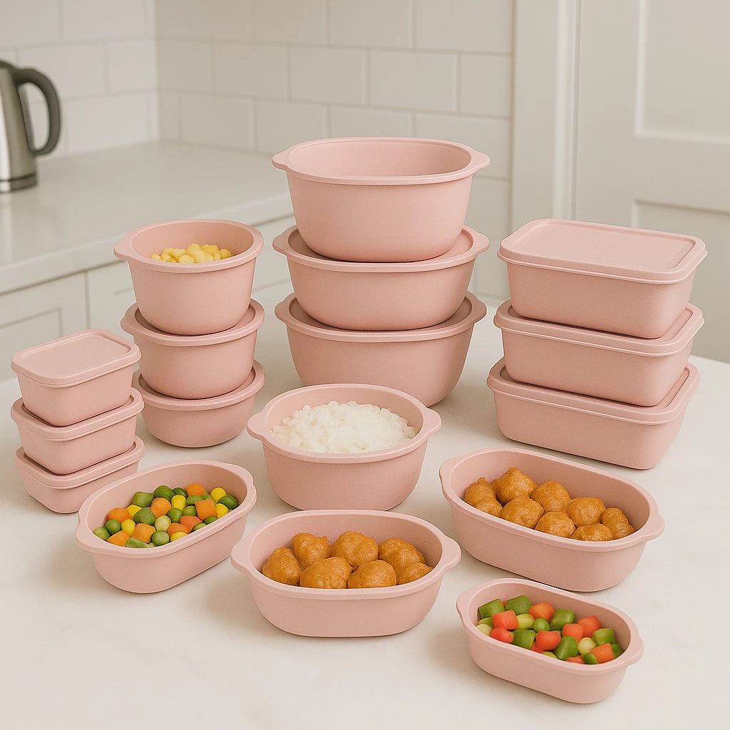 Kit 15 Potes Herméticos de Plástico com Tampa – Empilháveis e Resistentes para Armazenar Alimentos