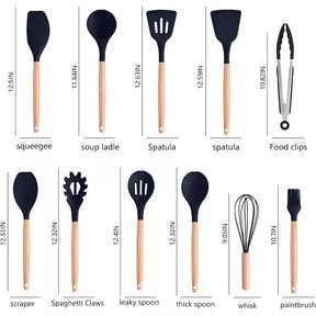 Kit 19 Peças Utensílios de Cozinha Completo com Tábua
