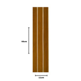 Kit 20 Painéis de Revestimento Ripado Decorativo em MDF – 45x11cm para Parede