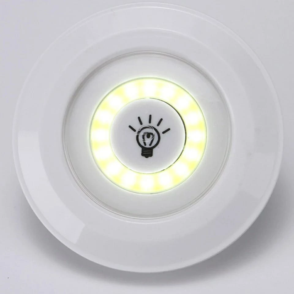 Kit 3 Luminárias LED Spot Sem Fio com Controle Remoto