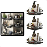 Kit 3 Suportes Organizadores de Shampoo – Prateleira de Banheiro Sem Furo em Alumínio Space Premium