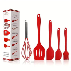 Kit 5 Utensílios de Cozinha em Silicone Resistente ao Calor