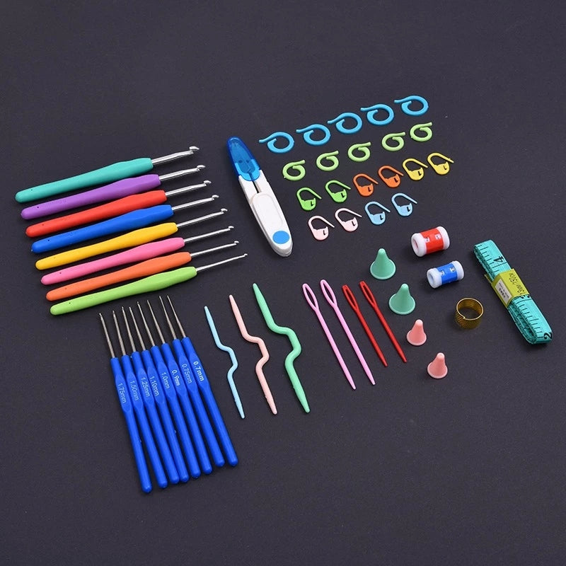 Kit Amigurumi Crochê Completo com Agulhas e Acessórios - 53 Peças
