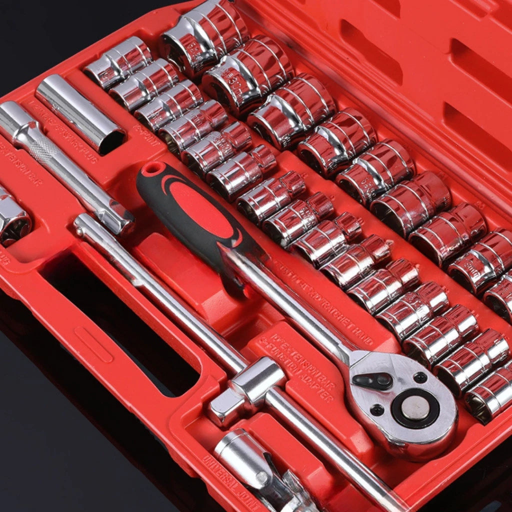 Kit Ferramentas Completo de 46 Peças de Aço com Maleta