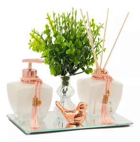 Kit Lavabo Decorativo Completo com Bandeja