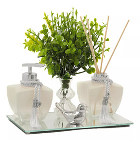 Kit Lavabo Decorativo Completo com Bandeja