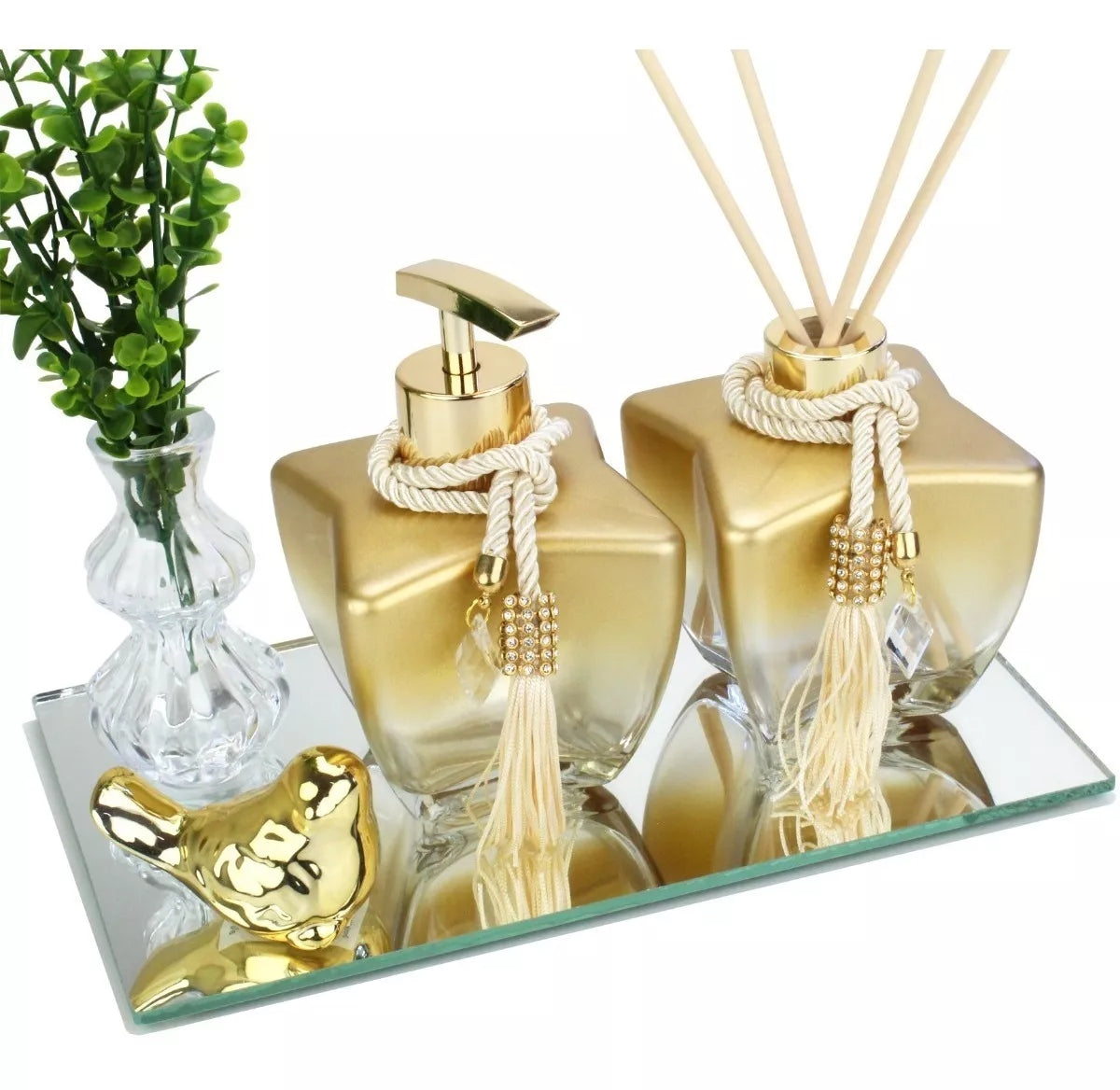 Kit Lavabo Decorativo Completo com Bandeja