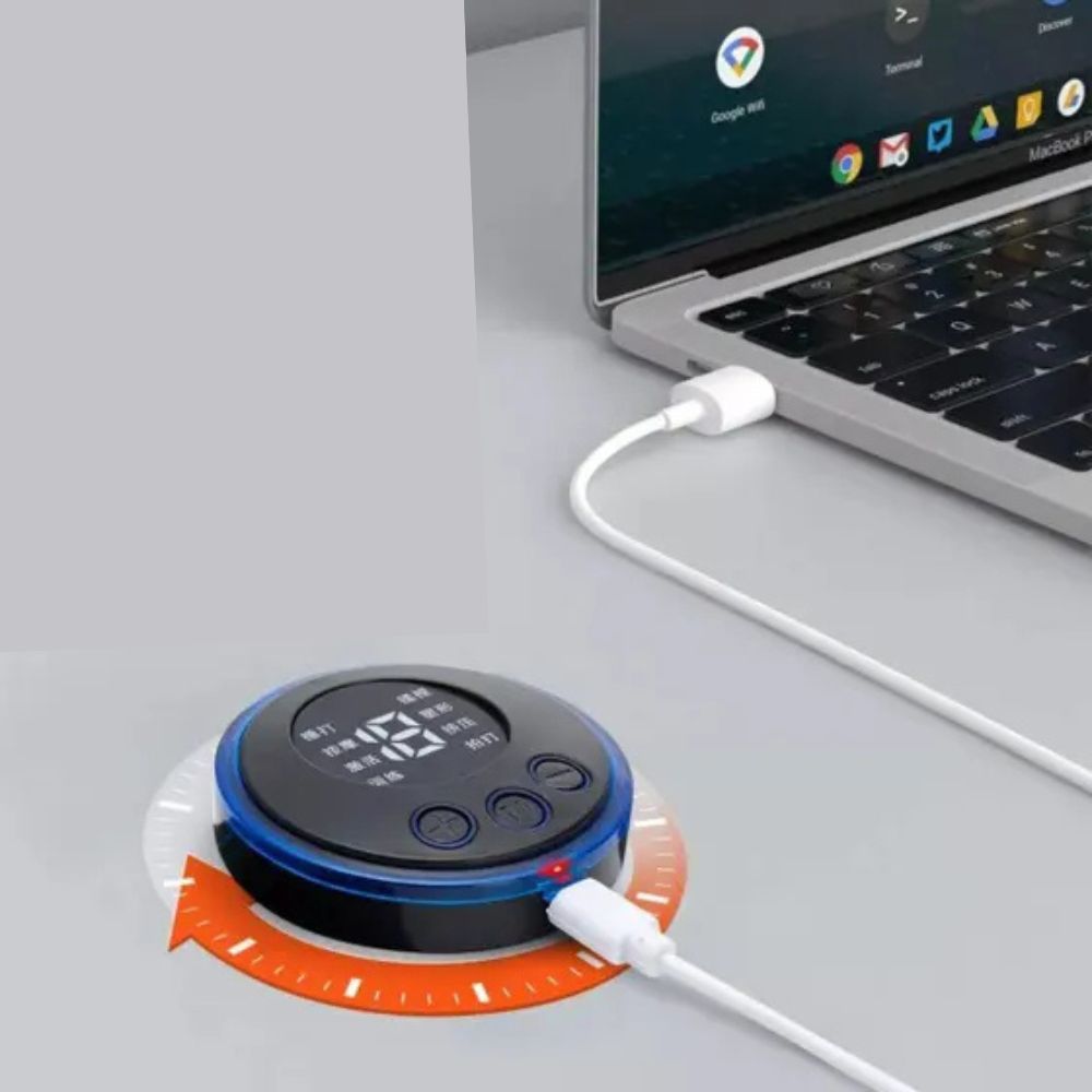 Kit Massageador Elétrico Portátil + Tapete Massageador para Pés e Corpo