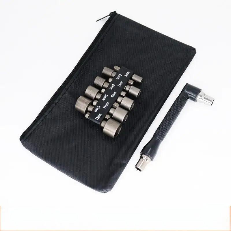 Kit Soquete Hexagonal (5mm a 13mm) – Bits de Impacto para Chave de Fenda e Furadeira - 11 Peças