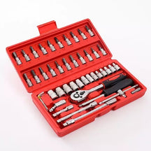 Kit com 46 Peças de Ferramentas Multifuncional com Maleta
