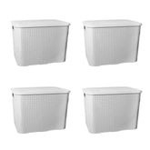 Kit com 4 Caixas Organizadoras Rattan 20L com Tampa