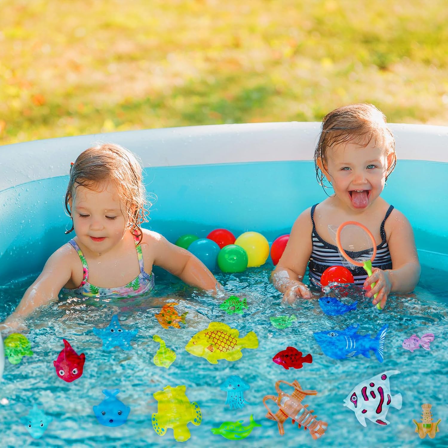 Kit de Brinquedos de Pesca Infantil – Jogo Educativo para Banho e Piscina