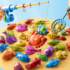 Kit de Brinquedos de Pesca Infantil – Jogo Educativo para Banho e Piscina