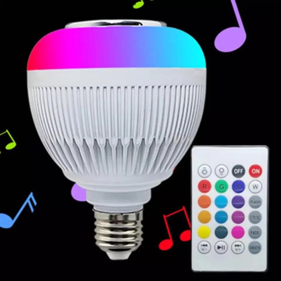 Lâmpada LED Bluetooth com Caixa de Som e Controle Remoto 12W
