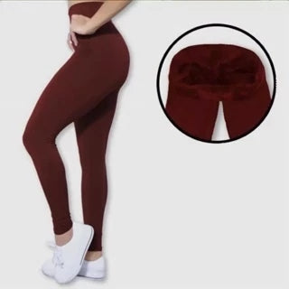 Legging Feminina Flanelada Peluciada para Inverno