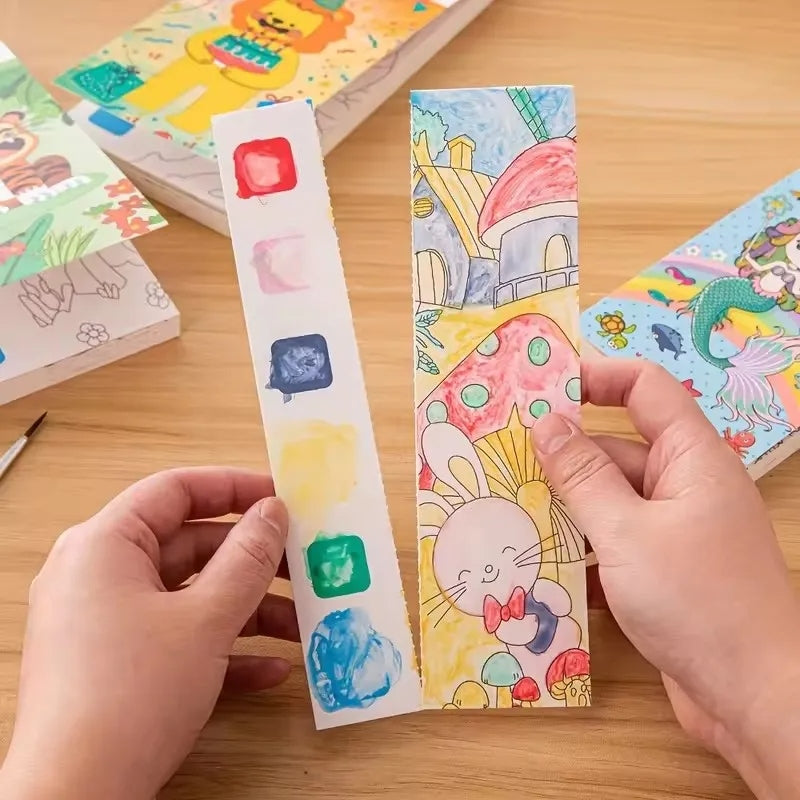 Livro de Colorir Infantil com Aquarela – 12 Páginas Educativas para Pintura e Diversão - Compre 1 Leve 2