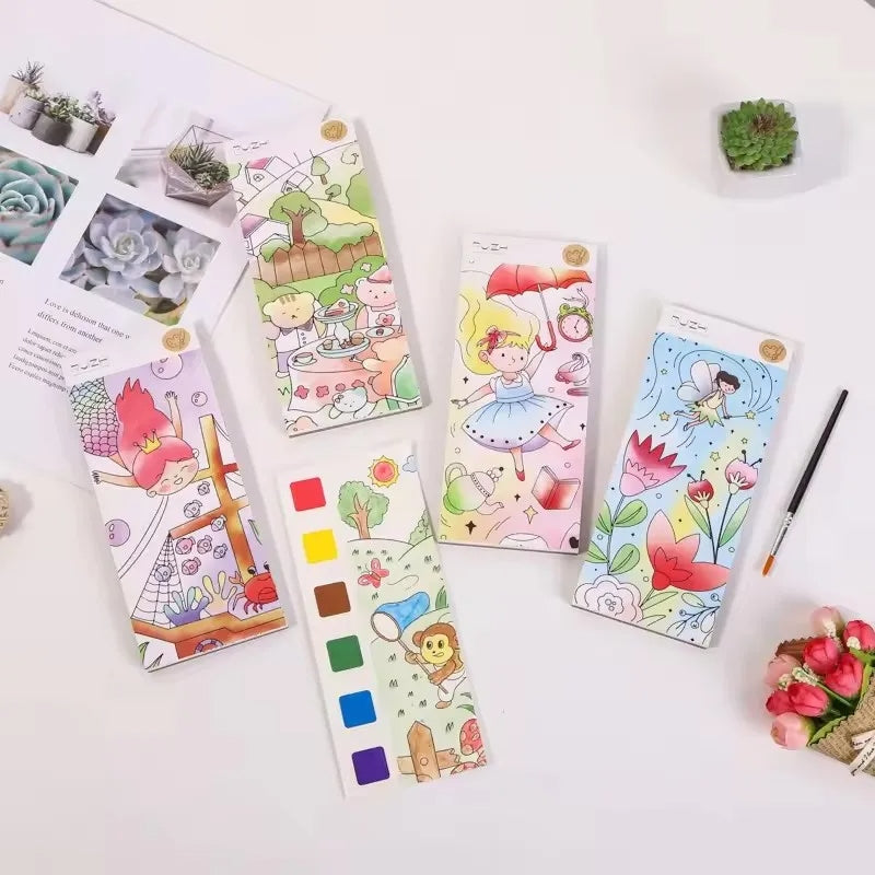 Livro de Colorir Infantil com Aquarela – 12 Páginas Educativas para Pintura e Diversão - Compre 1 Leve 2